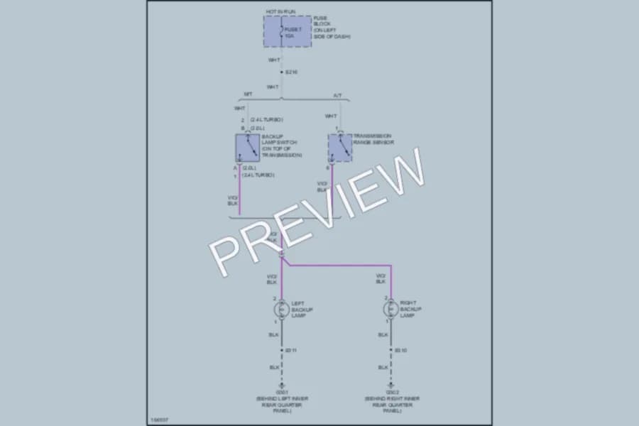 2003 Dodge SX20 Exterior Lights wiring diagram preview