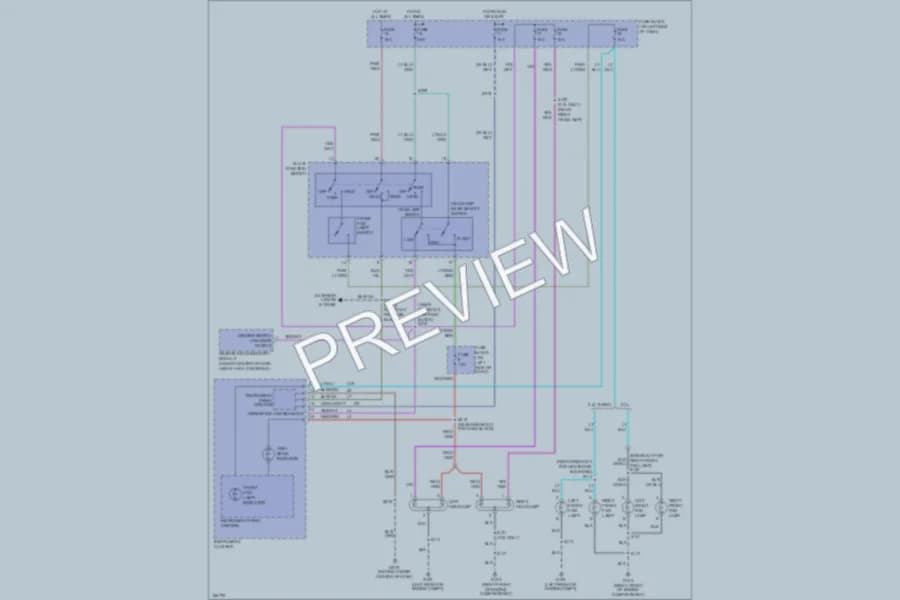 2003 Dodge SX20 Headlights wiring diagram preview