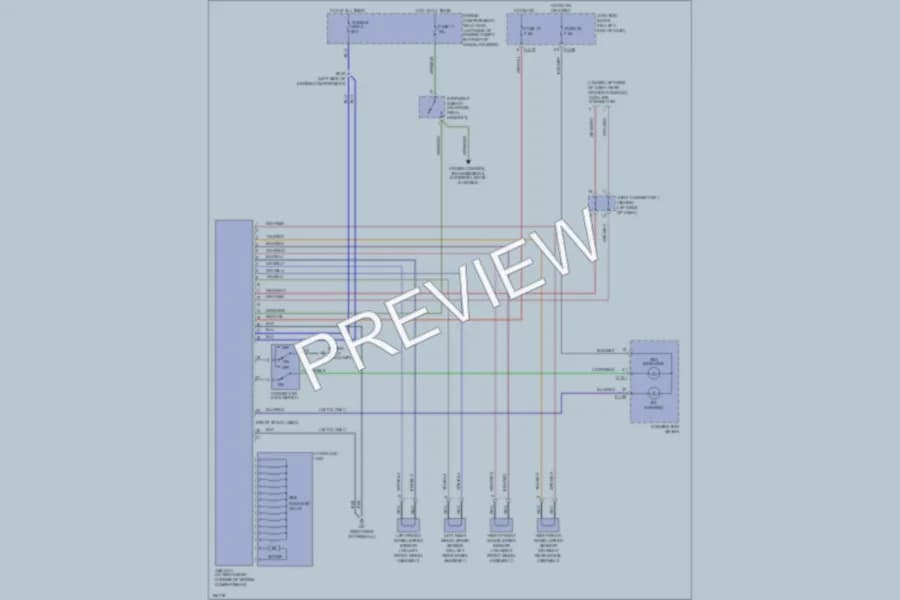 2003 Dodge 2D Coupe Anti Lock Brakes wiring diagram preview with protected circuit layout