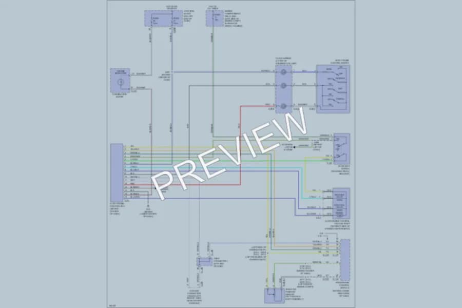 2003 Dodge 2D Coupe Cruise Control wiring diagram preview with protected circuit layout
