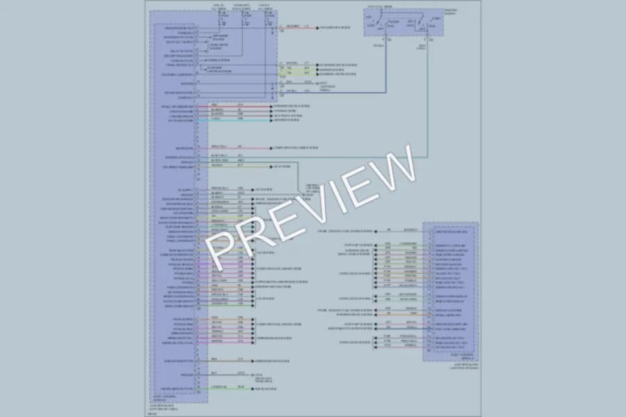 2003 Dodge 4D Sedan Body Control Modules wiring diagram preview with protected circuit layout
