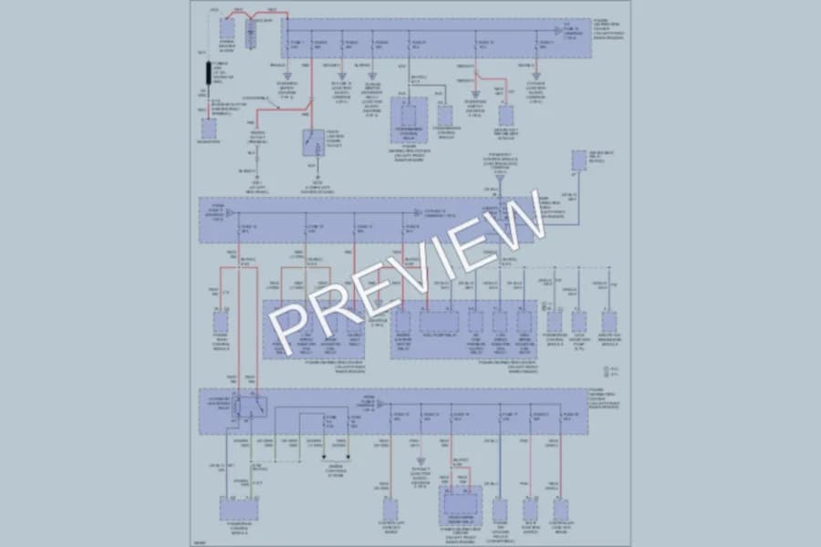 2003 Dodge 4D Sedan Power Distribution wiring diagram preview with protected circuit layout