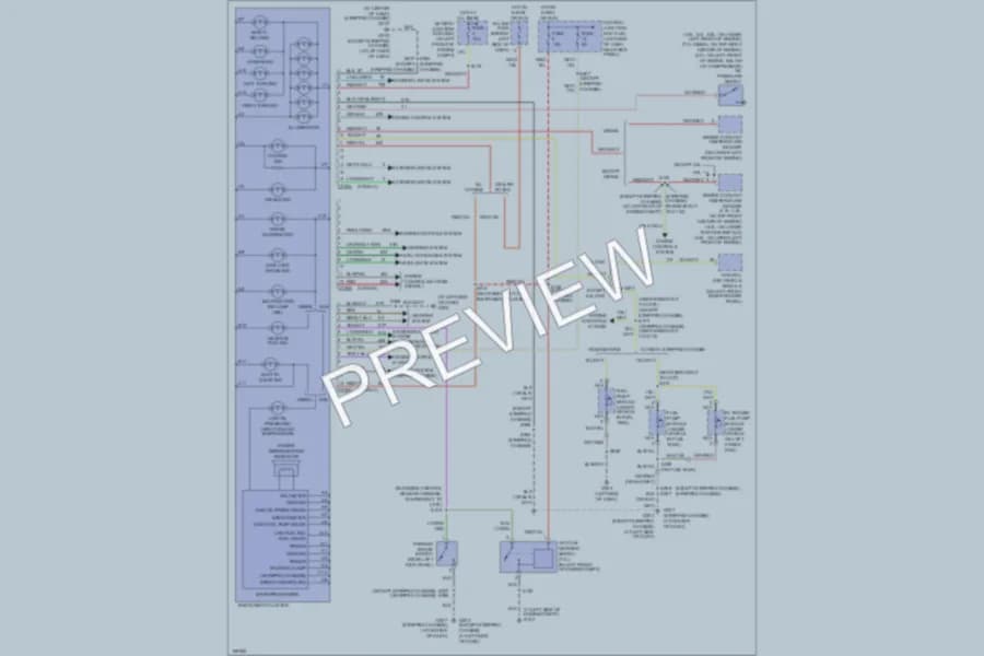 2003 Ford E150 Instrument Cluster wiring diagram preview with protected circuit layout