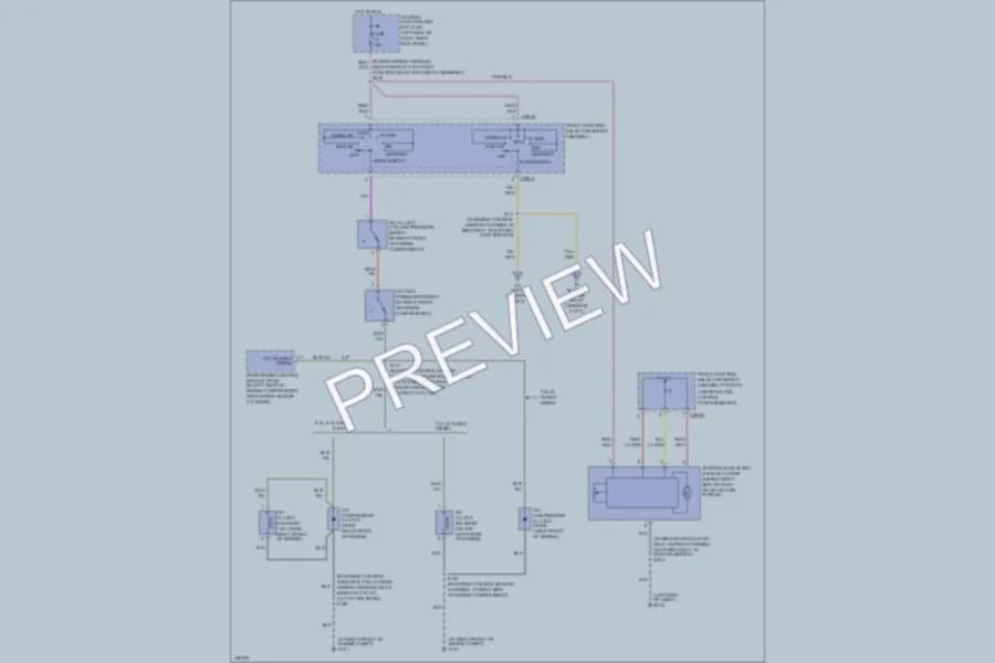 2003 Ford E350 Super Duty Air Conditioning wiring diagram preview with protected circuit layout