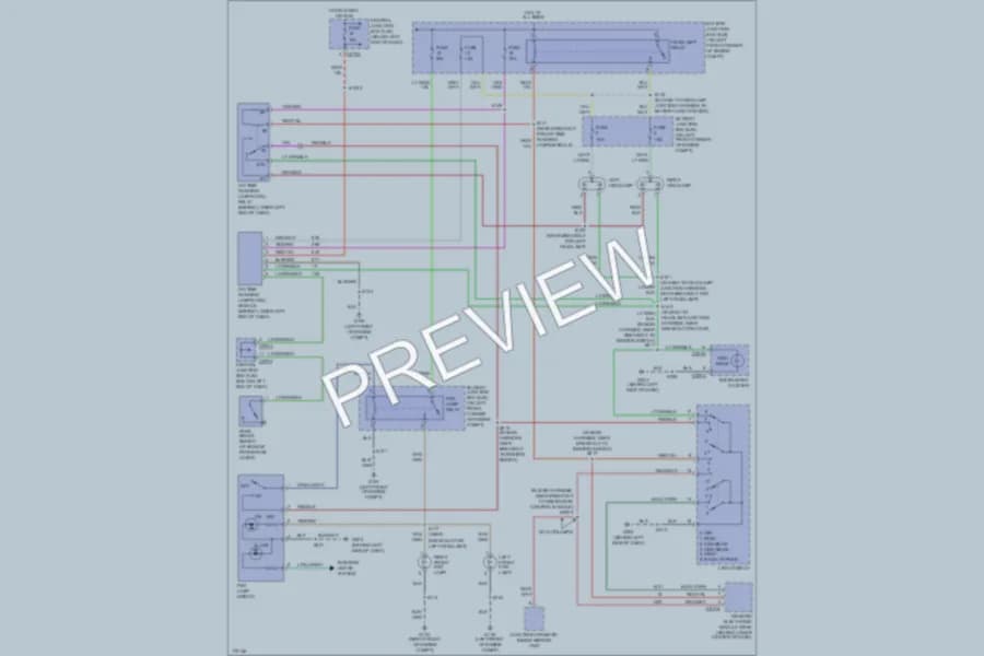 2003 Ford Escape Headlights wiring diagram preview