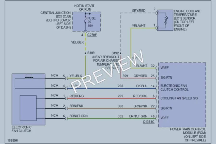 2003 Ford Excursion Cooling Fan wiring diagram preview
