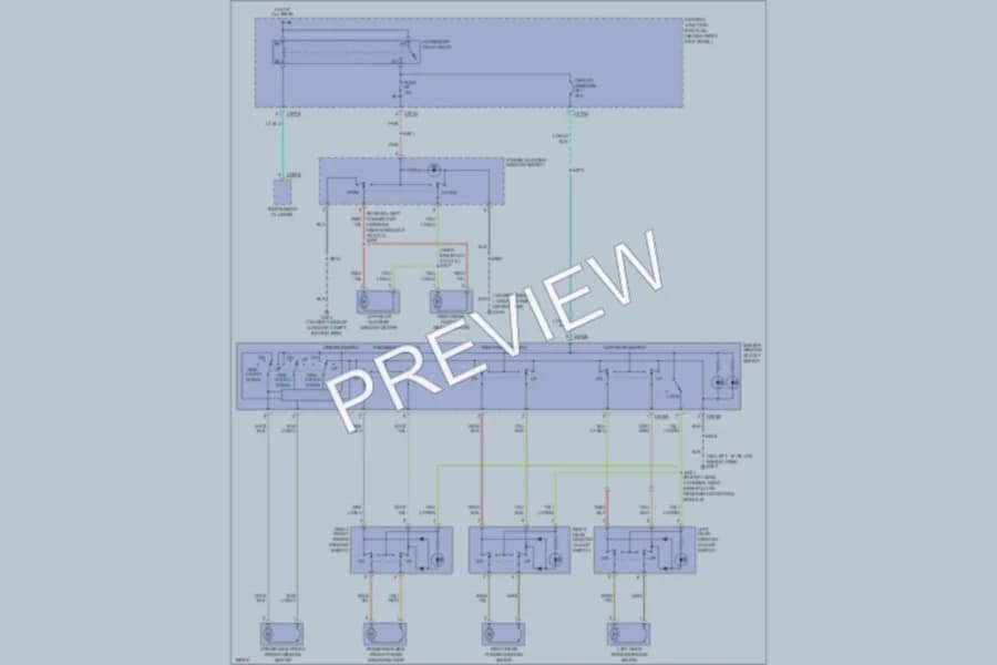 2003 Ford Expedition Power Windows wiring diagram preview