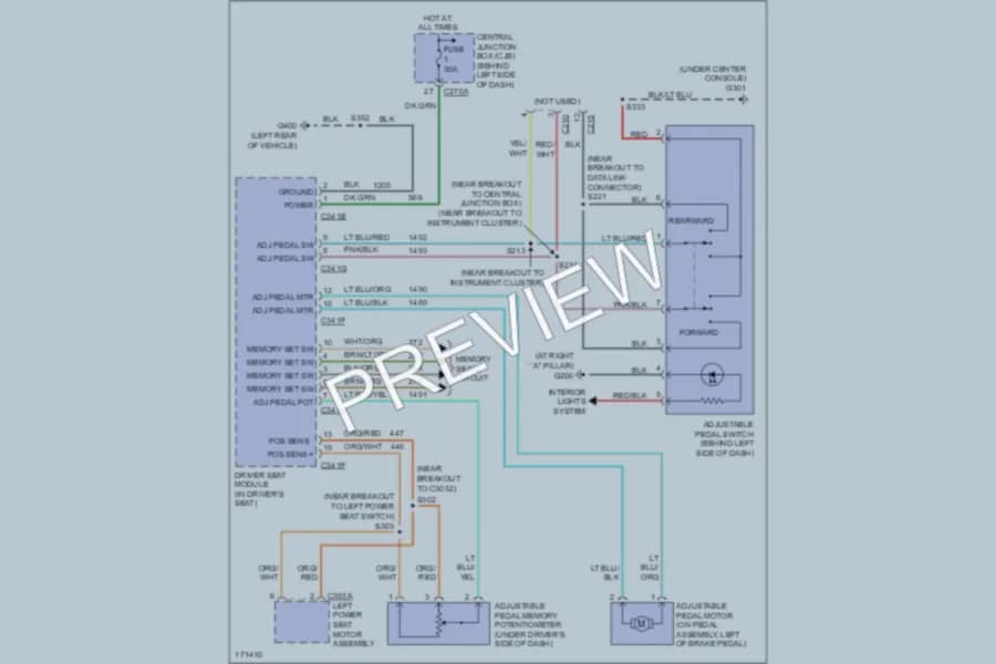 2003 Ford Explorer Memory Systems wiring diagram preview