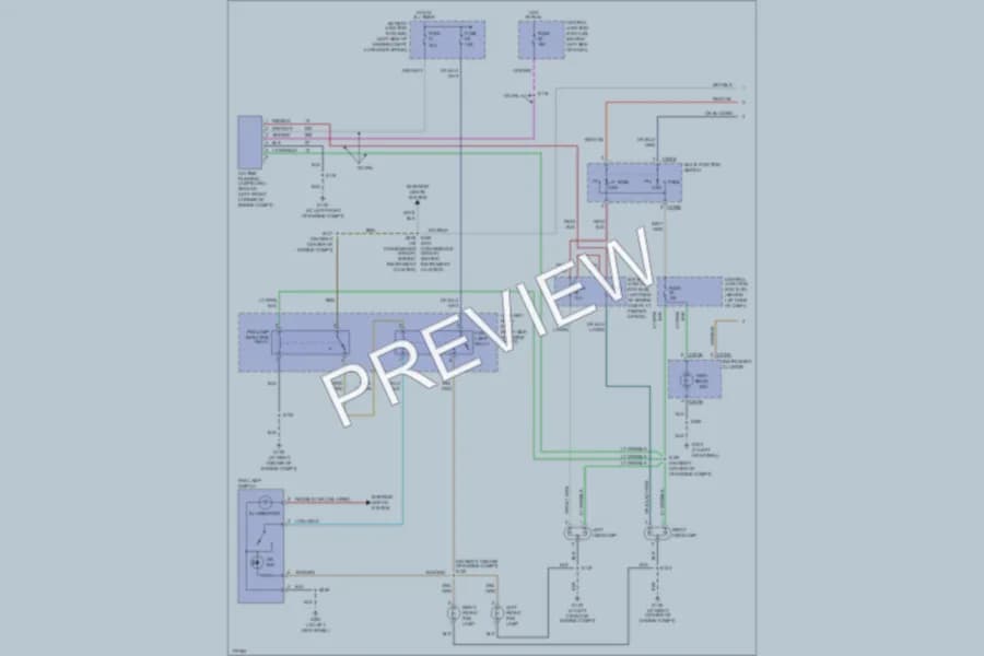 2003 Ford ExplorerSport Headlights wiring diagram preview