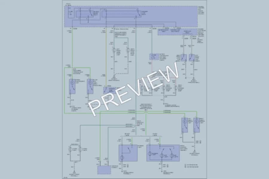 2003 Ford F150 Interior Lights wiring diagram preview with protected circuit layout