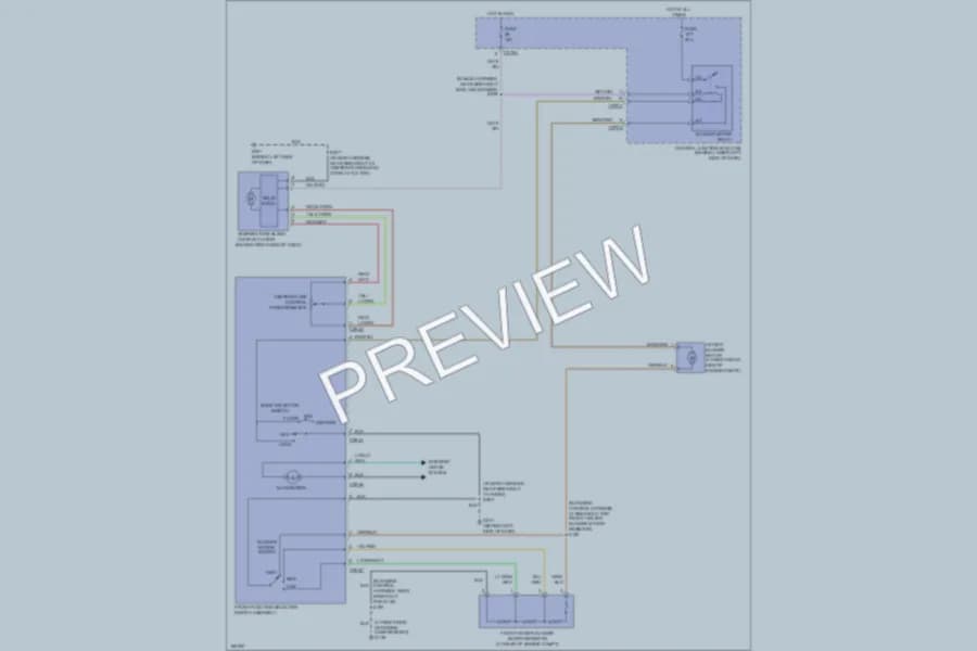 2003 Ford F250 Super Duty Air Conditioning wiring diagram preview with protected circuit layout