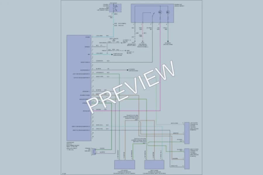 2003 Ford F250 Super Duty Navigation wiring diagram preview with protected circuit layout