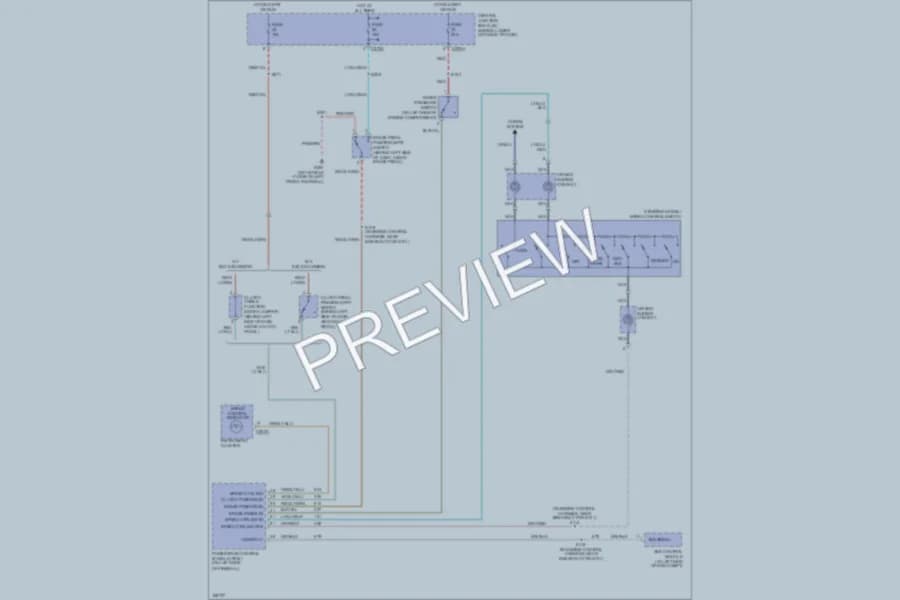 2003 Ford F350 Super Duty Cruise Control wiring diagram preview with protected circuit layout