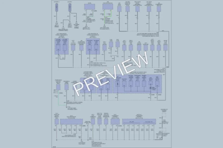 2003 Ford F350 Super Duty Ground Distribution wiring diagram preview with protected circuit layout