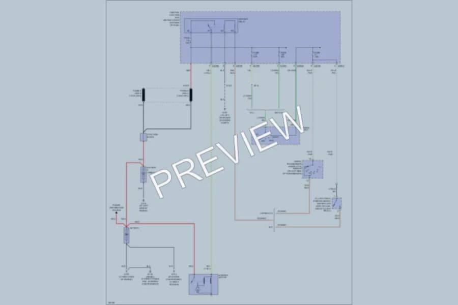 2003 Ford F350 Super Duty Starting Charging wiring diagram preview with protected circuit layout