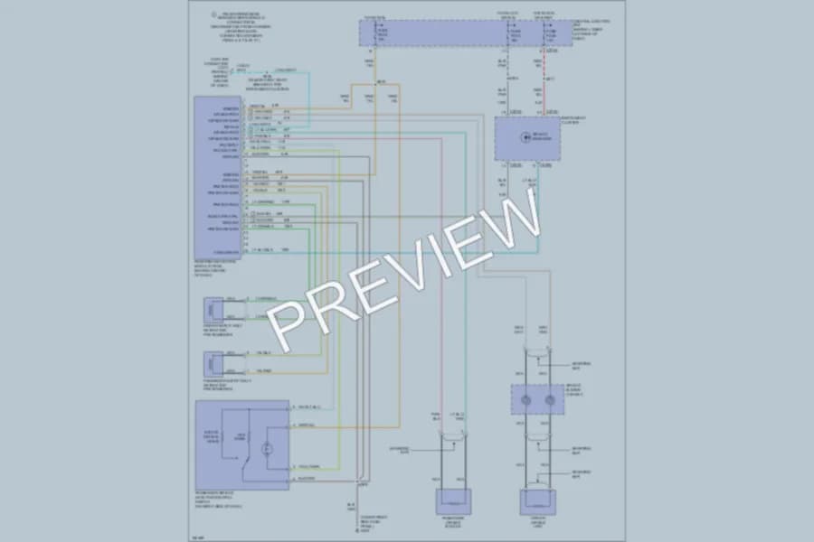 2003 Ford F450ChsCab Supplemental Restraints wiring diagram preview