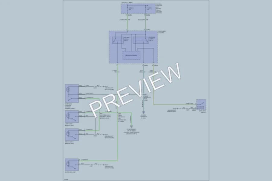 2003 Ford F550ChsCab Interior Lights wiring diagram preview
