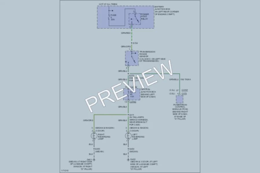 2003 Ford Focus Exterior Lights wiring diagram preview