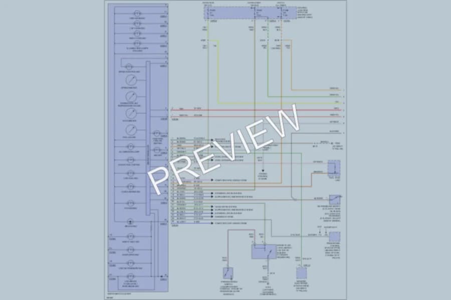 2003 Ford Focus Instrument Cluster wiring diagram preview
