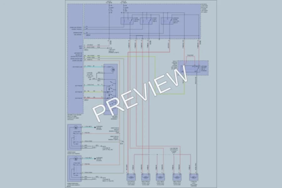 2003 Ford Taurus Power Door Locks wiring diagram preview