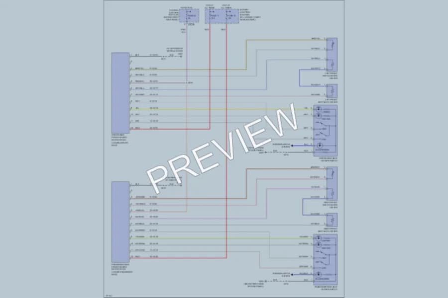 2003 Ford Thunderbird Power Seats wiring diagram preview