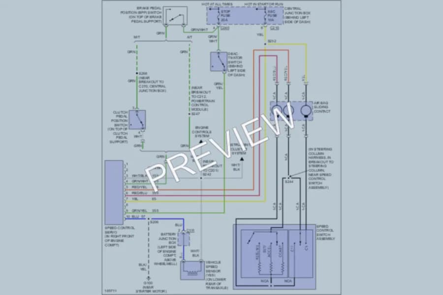 2003 Ford ZX2 Cruise Control wiring diagram preview