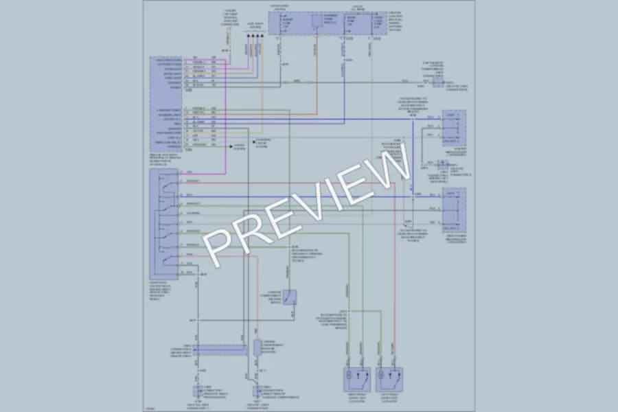 2003 Ford ZX2 Power Door Locks wiring diagram preview