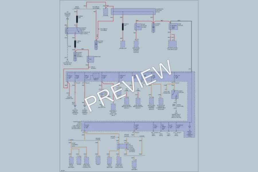 2003 GMC 1500 Power Distribution wiring diagram preview with protected circuit layout