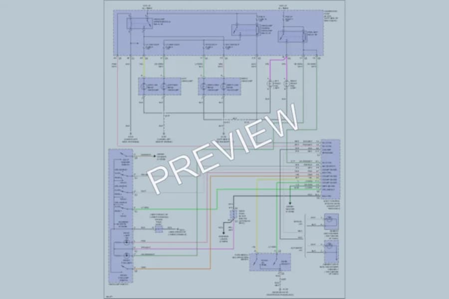 2003 GMC EnvoyXL Headlights wiring diagram preview