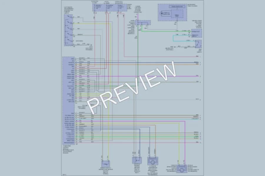 2003 GMC G1500 Transmission wiring diagram preview with protected circuit layout