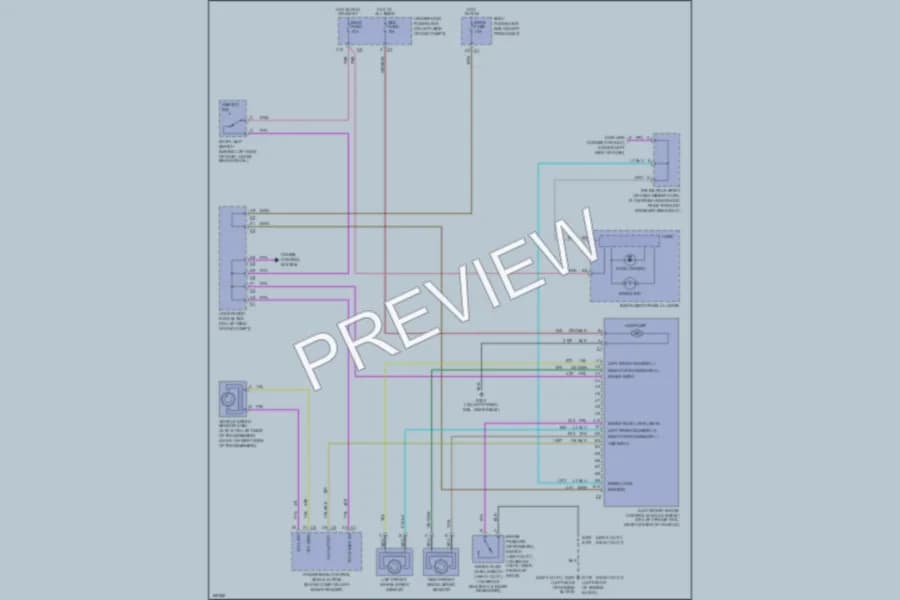 2003 GMC G3500 Anti Lock Brakes wiring diagram preview with protected circuit layout