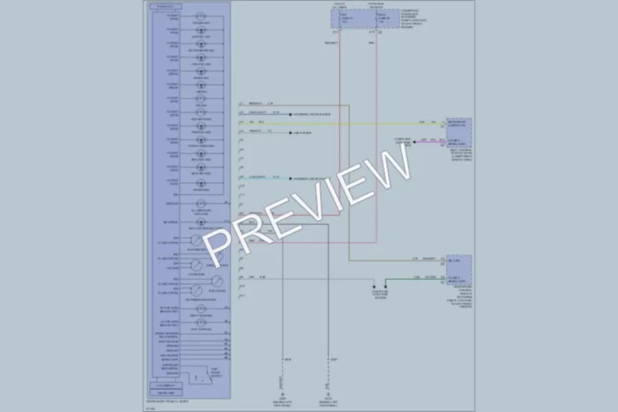 2003 GMC H2500 Instrument Cluster wiring diagram preview with protected circuit layout