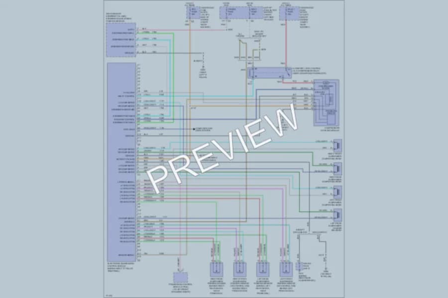 2003 GMC K2500YukonXL Electronic Suspension wiring diagram preview