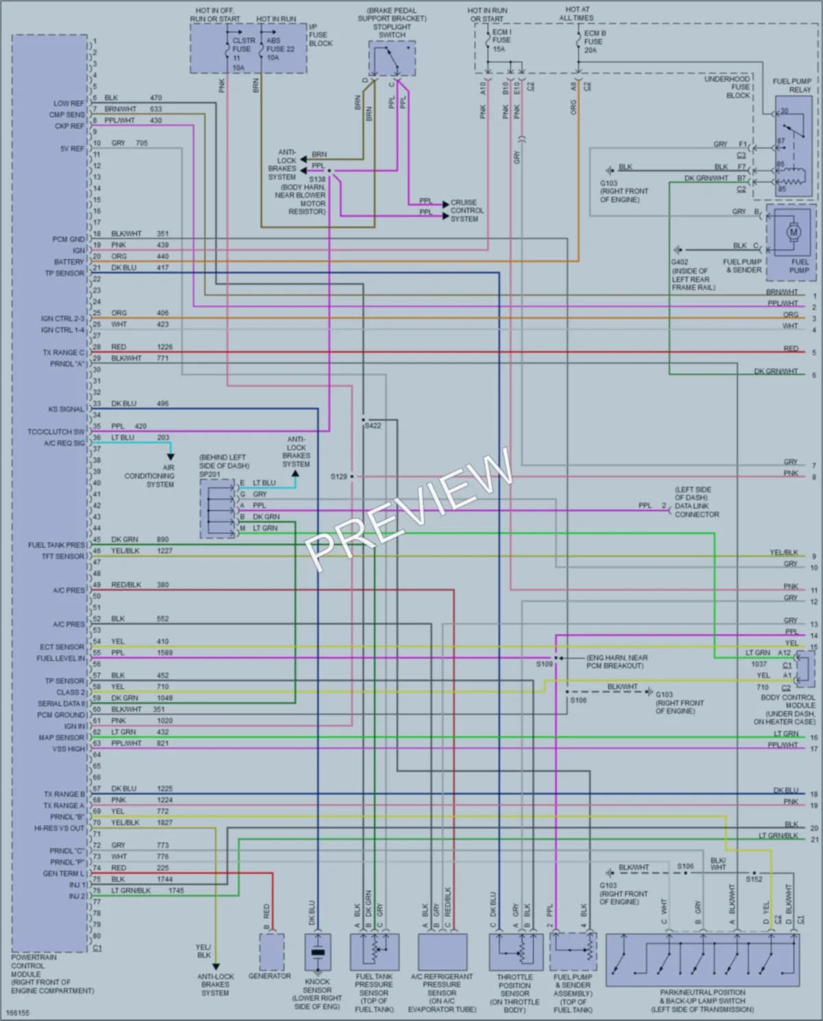 2003 GMC Sonoma Engine Performance wiring diagram preview