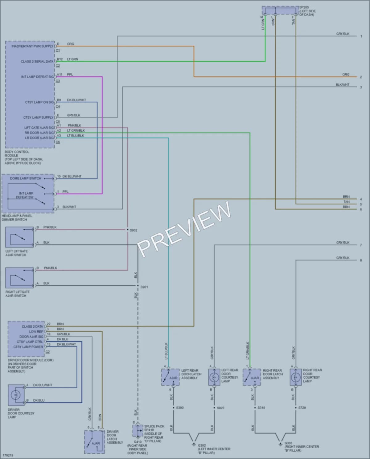 2003 HUMMER H2 Interior Lights wiring diagram preview