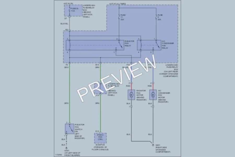 2003 Honda Accord Cooling Fan wiring diagram preview