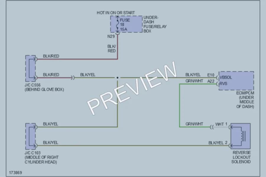 2003 Honda Accord Shift Interlock wiring diagram preview