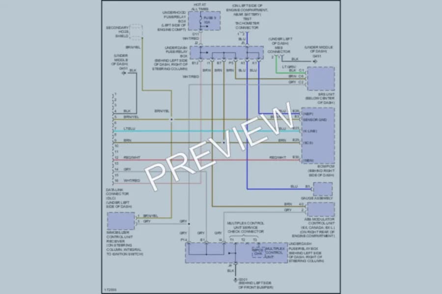 2003 Honda CRV Computer Data Lines wiring diagram preview