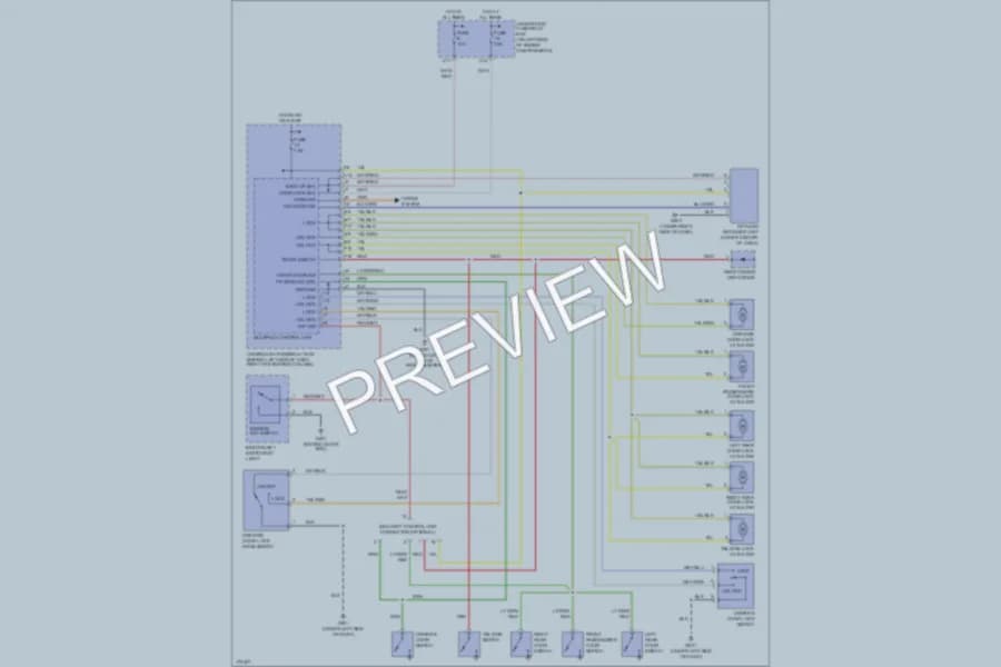 2003 Honda CRV Power Door Locks wiring diagram preview