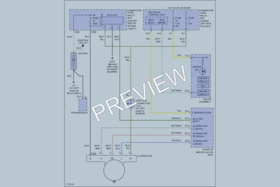 2003 Honda Element Starting Charging wiring diagram preview