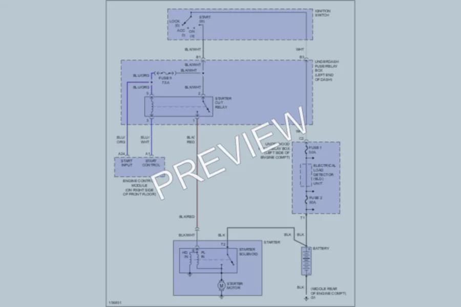 2003 Honda Insight Starting Charging wiring diagram preview