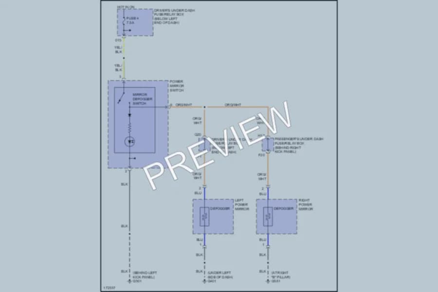 2003 Honda Odyssey Defoggers wiring diagram preview