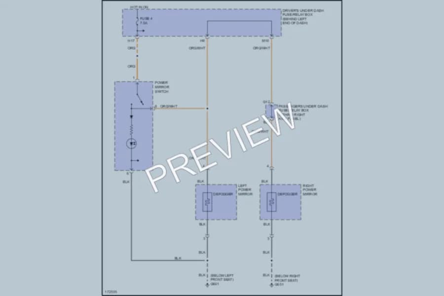 2003 Honda Pilot Defoggers wiring diagram preview