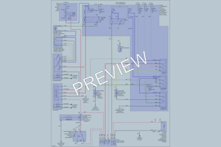 2003 Hyundai Accent Air Conditioning wiring diagram preview