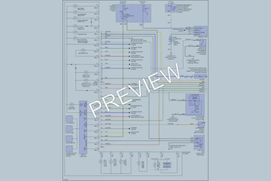 2003 Hyundai Accent Instrument Cluster wiring diagram preview