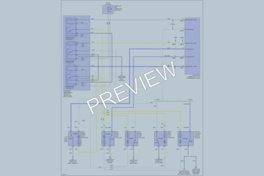 2003 Hyundai Accent Power Door Locks wiring diagram preview
