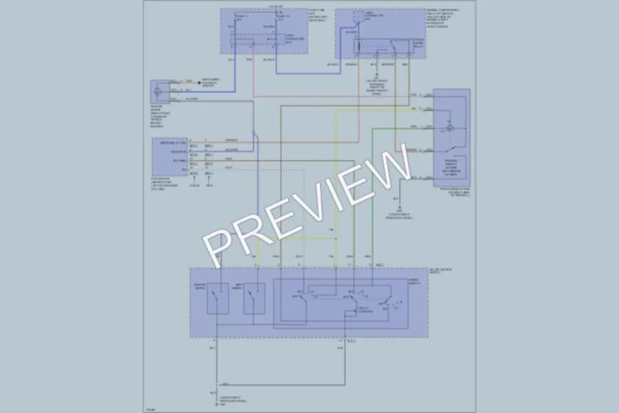 2003 Hyundai Accent Wiper Washer wiring diagram preview