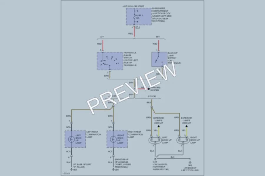 2003 Hyundai Elantra Exterior Lights wiring diagram preview