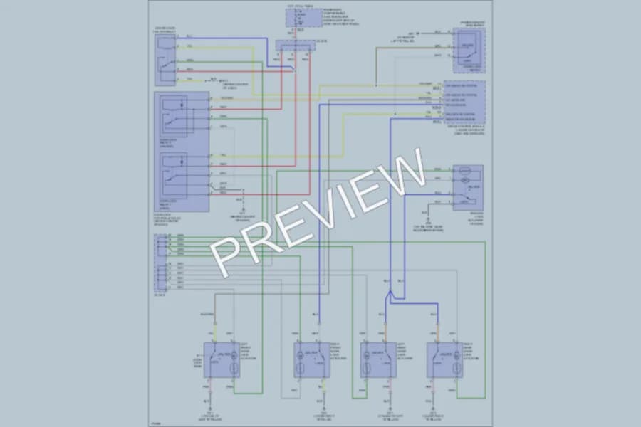 2003 Hyundai Elantra Power Door Locks wiring diagram preview