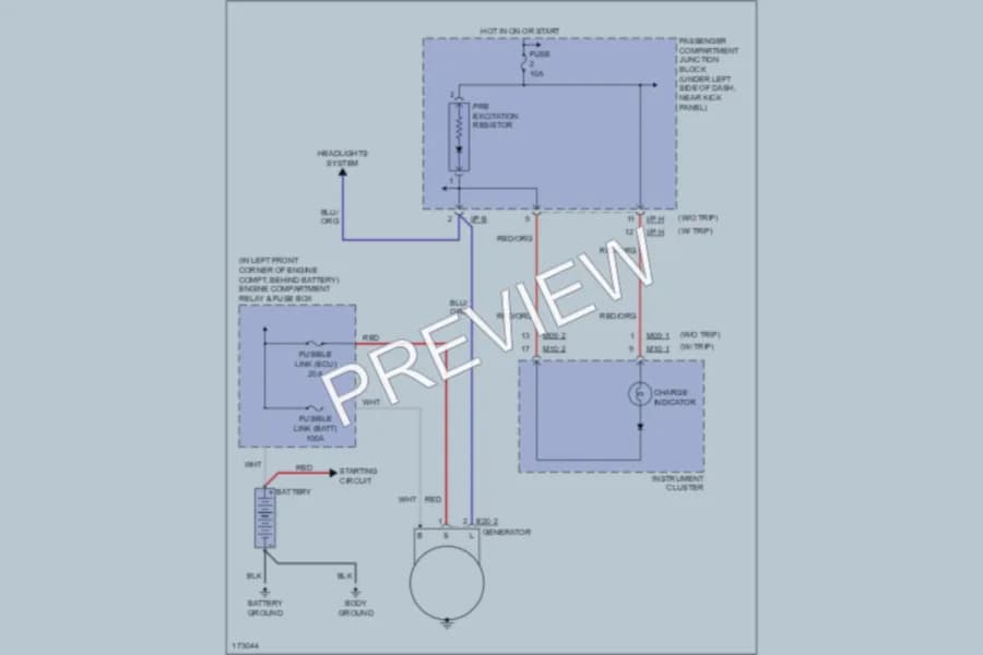 2003 Hyundai Elantra Starting Charging wiring diagram preview